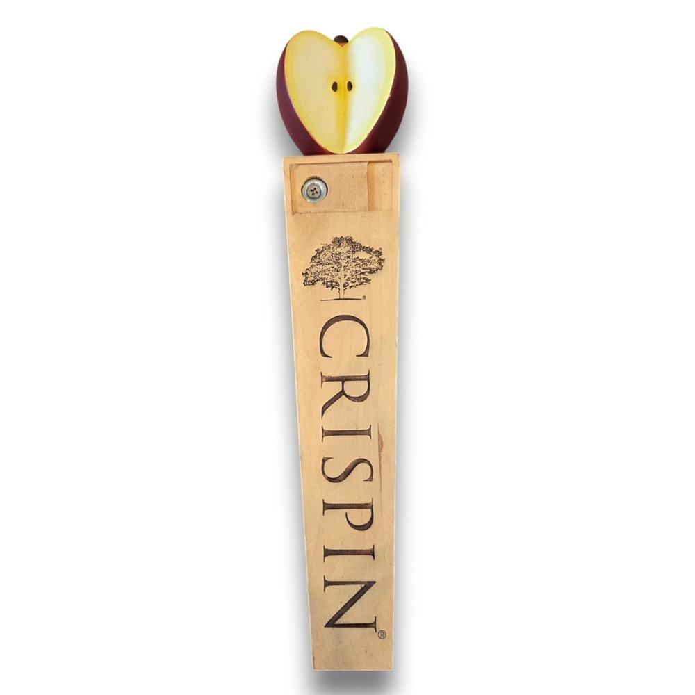 Crispin Cider Co Figural Apple Original Wooden Beer Tap Handle 12''